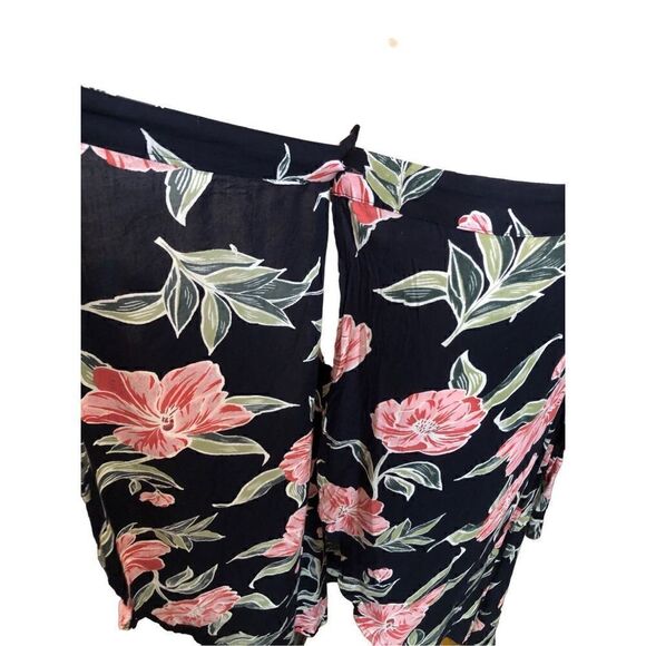 Japna navy floral wrap asymmetrical skirt - Picture 4 of 6